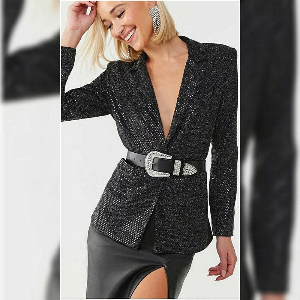 Forever 21 Glittery Blazer Size M